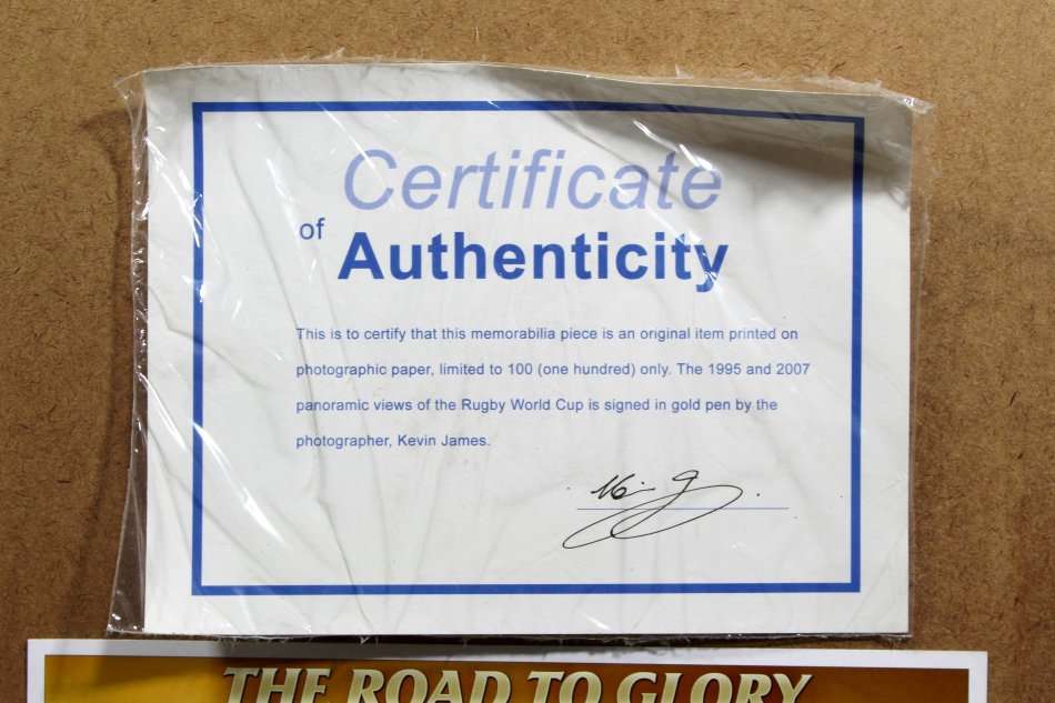 Rugby World Cup Champions - 1995 & 2007 - A special limited edition with certificate - Bid now!