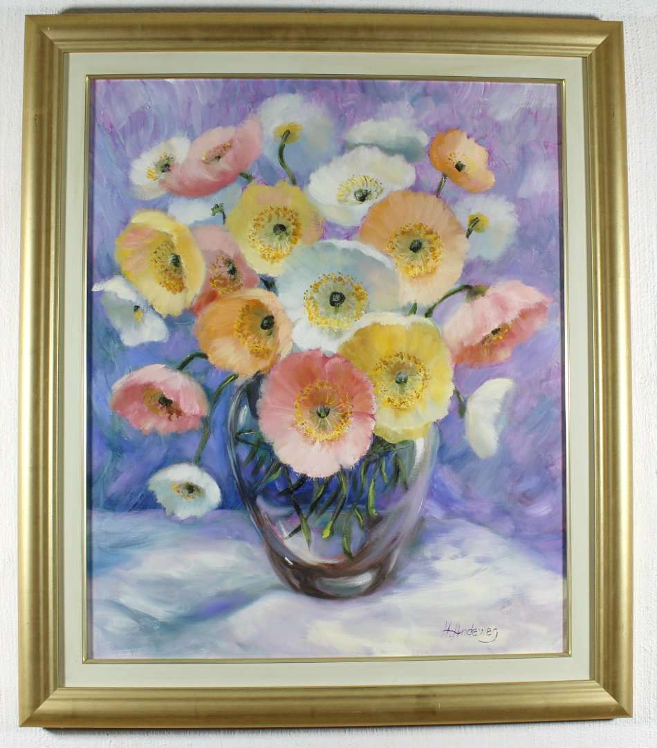 H Andeweg - Still life flowers - A beautiful painting!! Bid now!!
