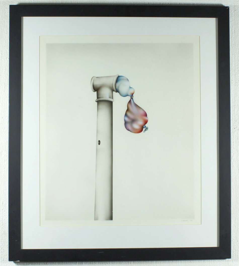 RED HOT SALE! Norman Catherine - Pipe and balloons - Airbrush - Original work! - Magnificent!!