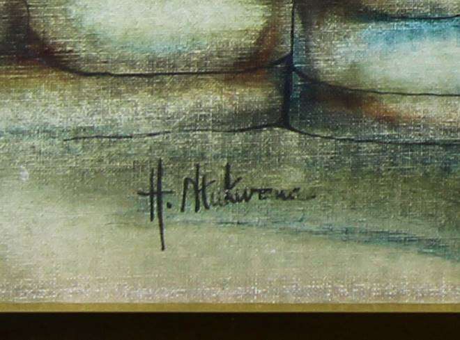 Hargreaves Ntukwana - Very large oil 139cm x 84cm - Abstract figures - A stunner, bid now!!