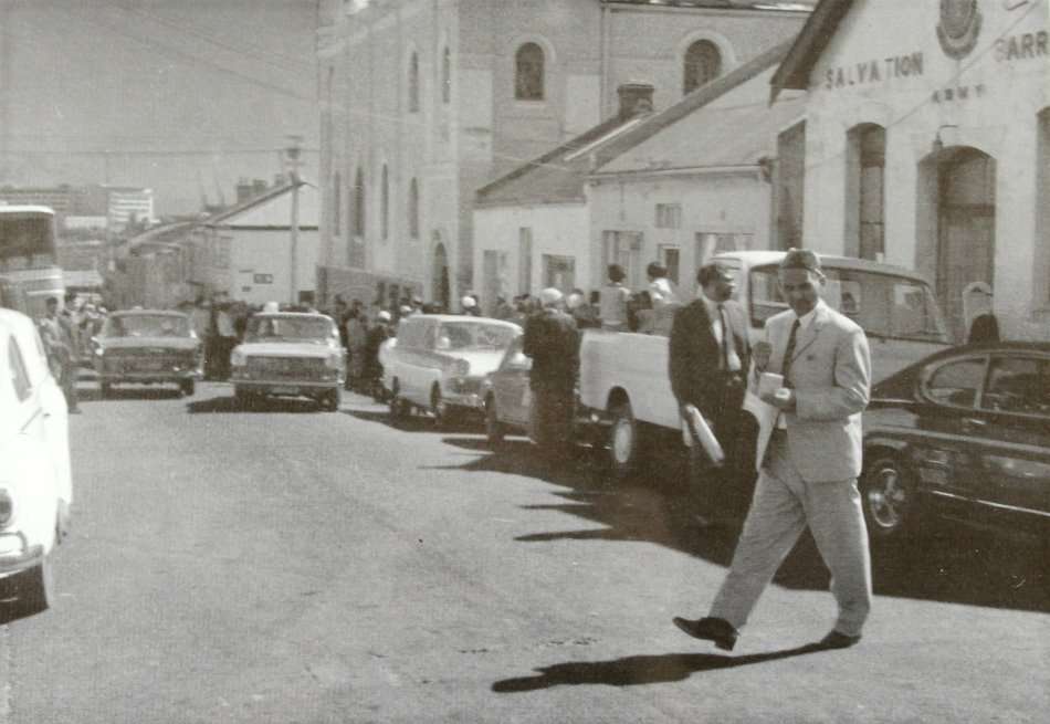 District 6, 1970 - Time for a smoke! After Mosque in Muir street