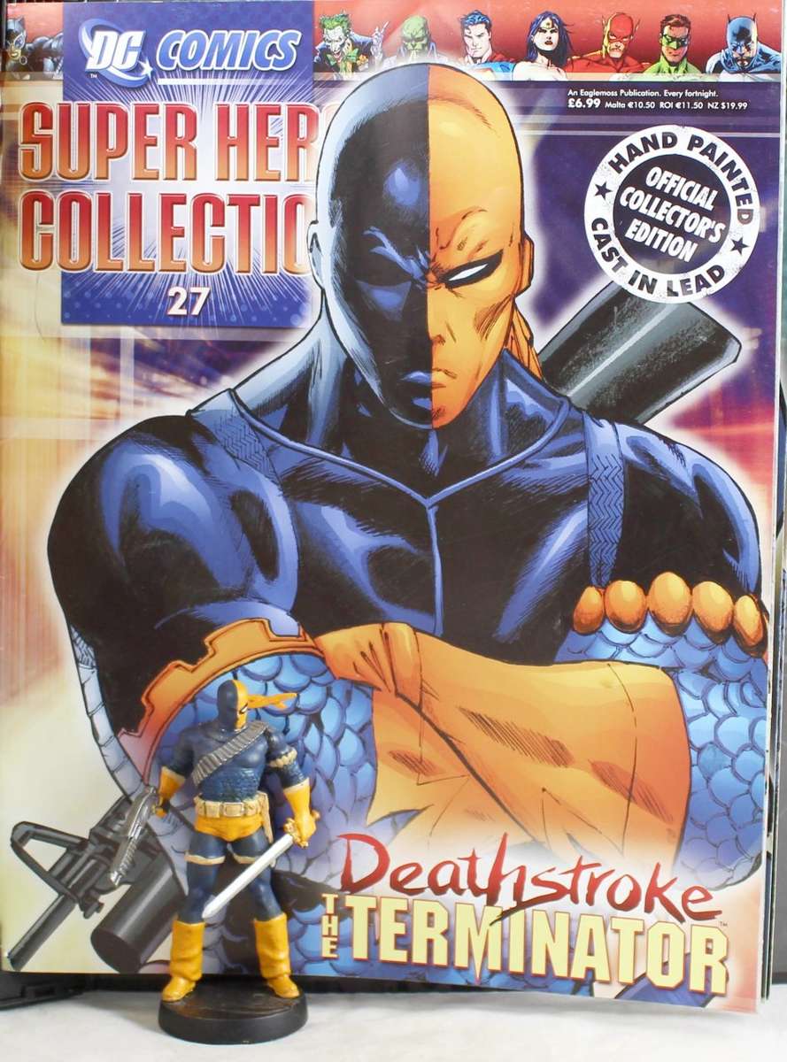 DC Comics - Lead, hand painted figurine with book - Deathstroke - Bid Now!