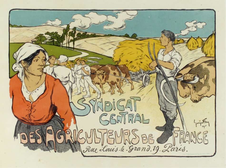 French print - Des Agricultuer - A beautiful vintage print! - Bid now!