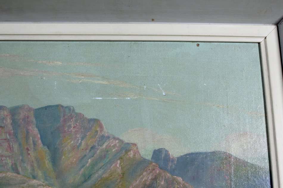 A van Rooyen - Landscape with cattle and mountains - A lovely painting - Bid now!!