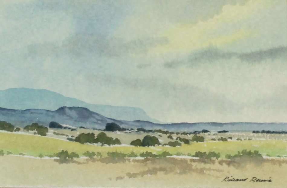 Richard Rennie - A small landscape - A beautiful watercolor - Bid now!!