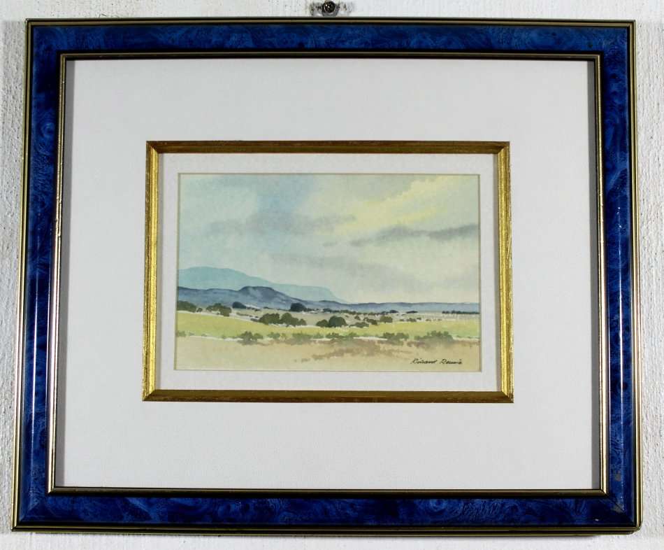 Richard Rennie - A small landscape - A beautiful watercolor - Bid now!!