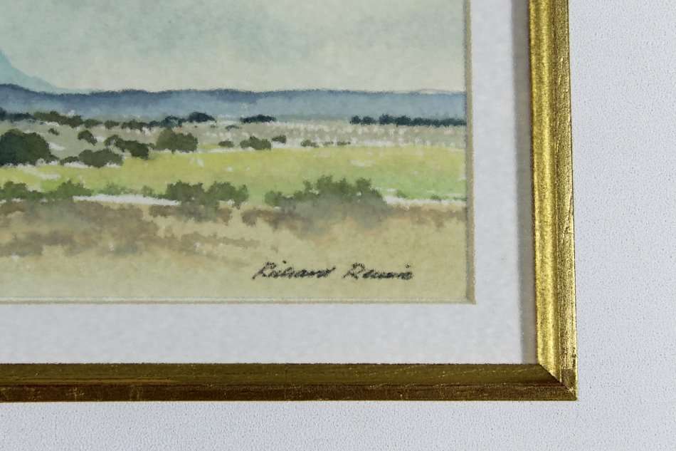 Richard Rennie - A small landscape - A beautiful watercolor - Bid now!!