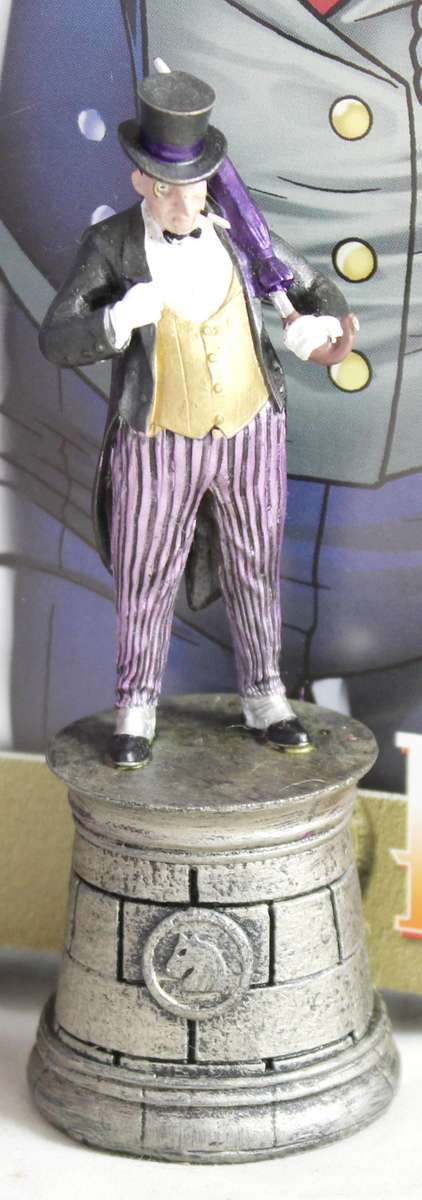 DC Chess Collection - Hand Painted Metallic Resin - Penguin + Book - Bid Now!