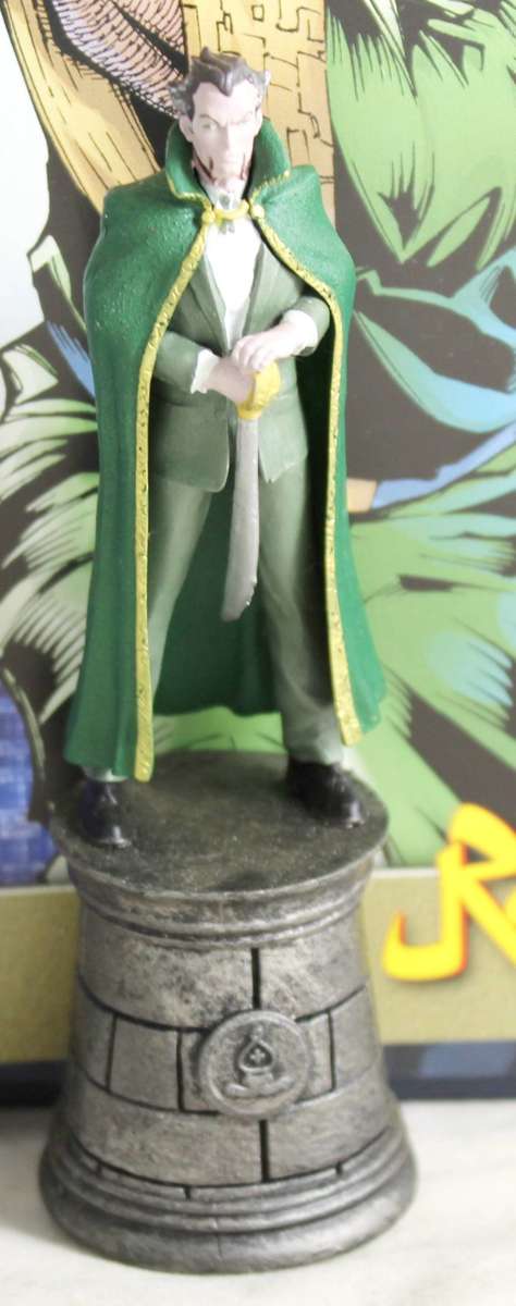 DC Chess Collection - Hand Painted Metallic Resin - Ra's al ghul + Book - Bid Now!