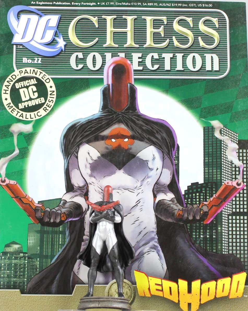 DC Chess Collection - Hand Painted Metallic Resin - Red Hood + Book - Bid Now!