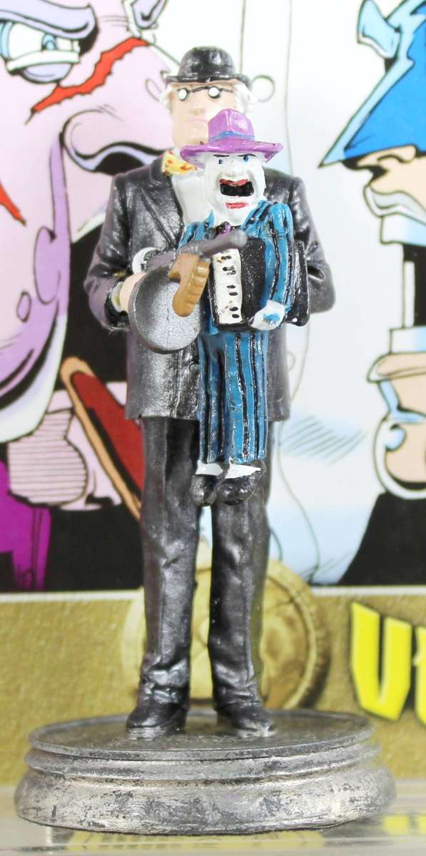 DC Chess Collection - Hand Painted Metallic Resin - Ventriloquist + Book - Bid Now!