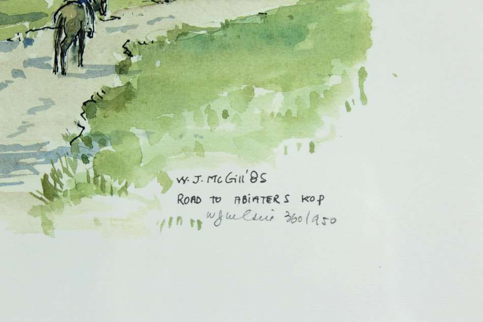 WG McGill - Road to Abiaters Kop - Limited edition signed print - A little treasure! Bid now!