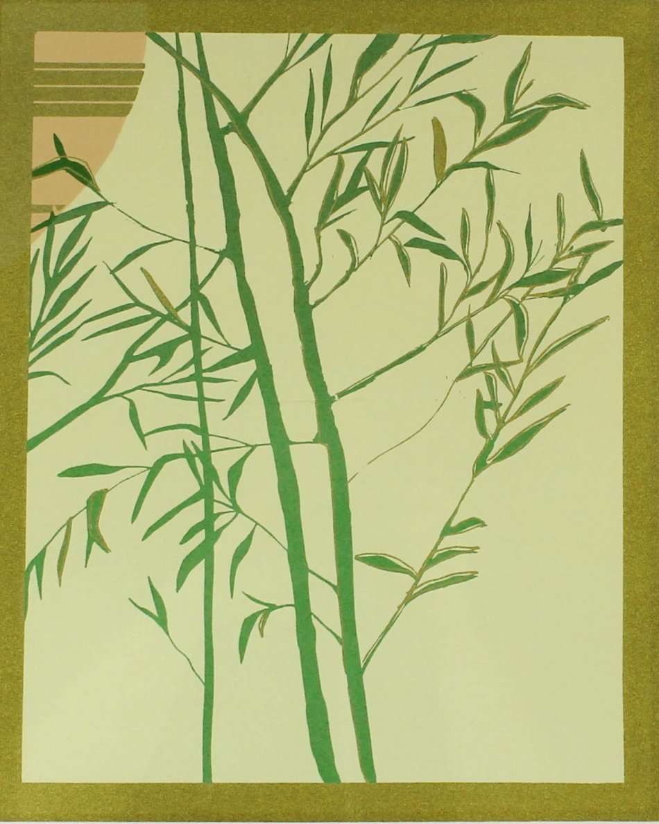 Sue Sampson - Bamboo II - Limited edition screen print - A treasure! Bid now!