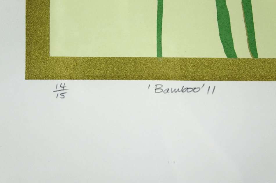 Sue Sampson - Bamboo II - Limited edition screen print - A treasure! Bid now!