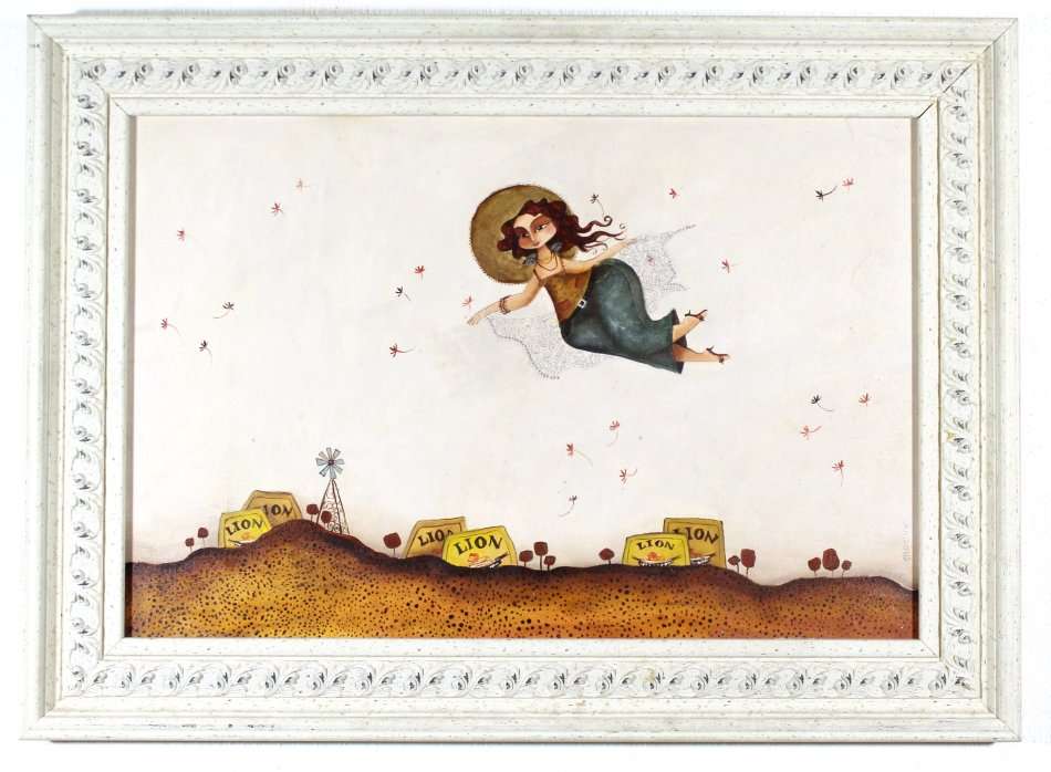 Elsbeth Eksteen - Lion matches - A beautiful abstract oil painting! Bid now!