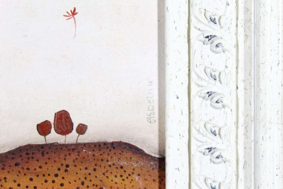 Elsbeth Eksteen - Lion matches - A beautiful abstract oil painting! Bid now!