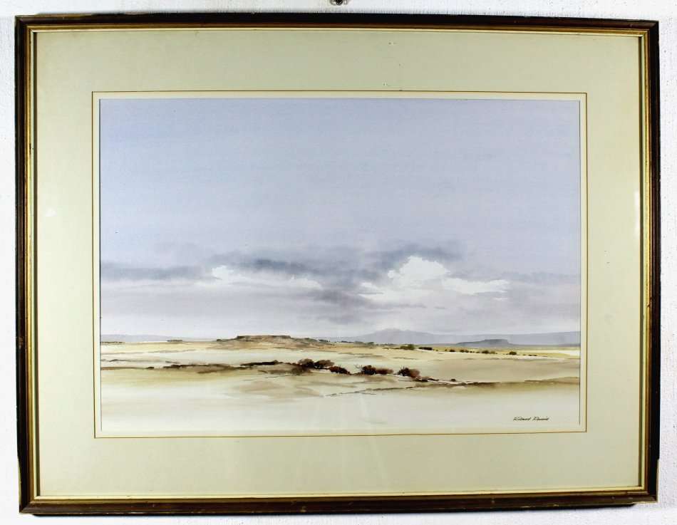 Richard Rennie - Expansive landscape - A beautiful watercolor! Bid now!