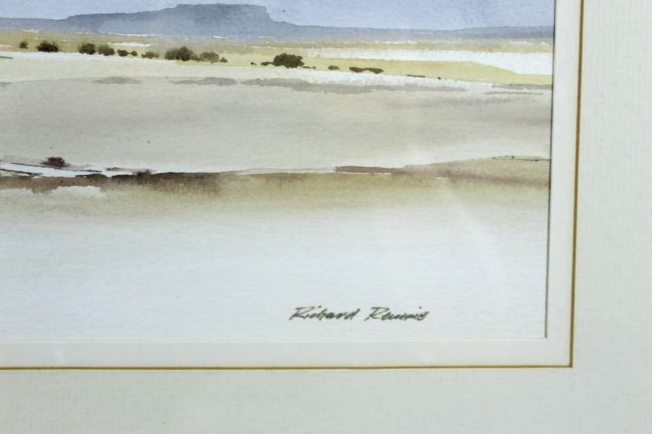 Richard Rennie - Expansive landscape - A beautiful watercolor! Bid now!