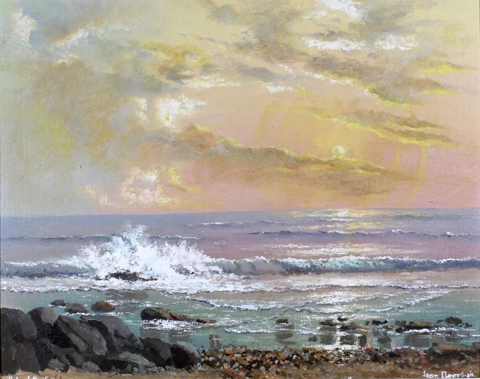 Jean Noordyk - Halo of the sun - A beautiful oil painting! Bid now!