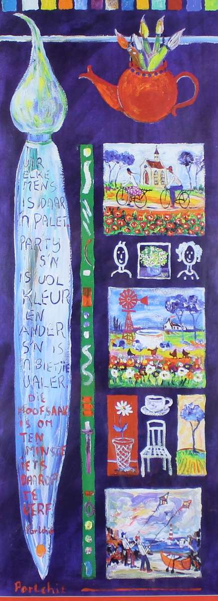 Portchie - Collage of small paintings -  A beautiful print - Low price! - Bid now!