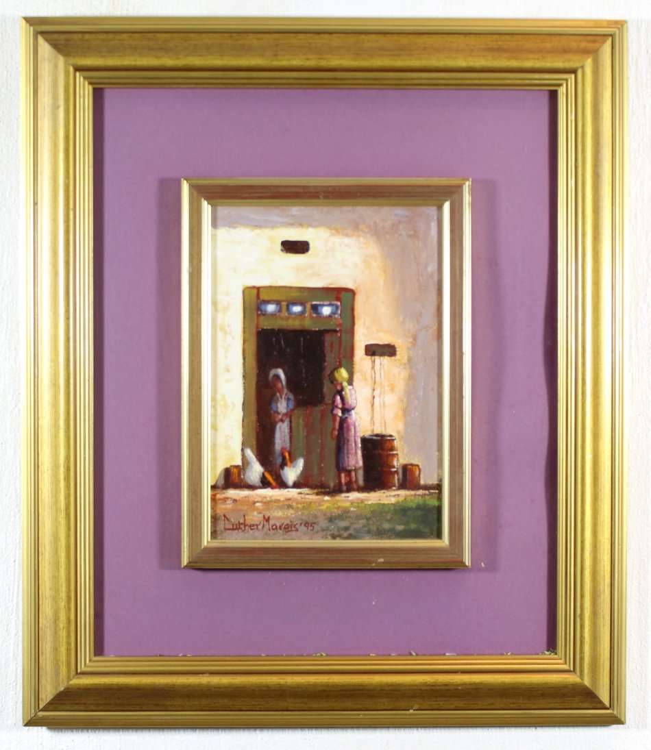 Luther Marais - Conversations at the back door - A stunning little treasure! Bid now!