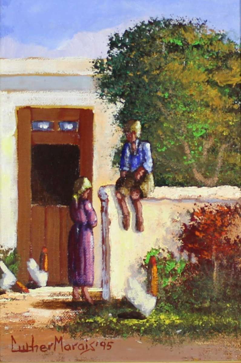 Luther Marais - Conversations at the wall - A stunning little treasure! Bid now!