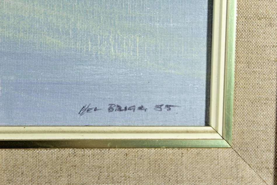 Mel Brigg - Seascape with fisherman - Investment art at its finest! - Bid now!!