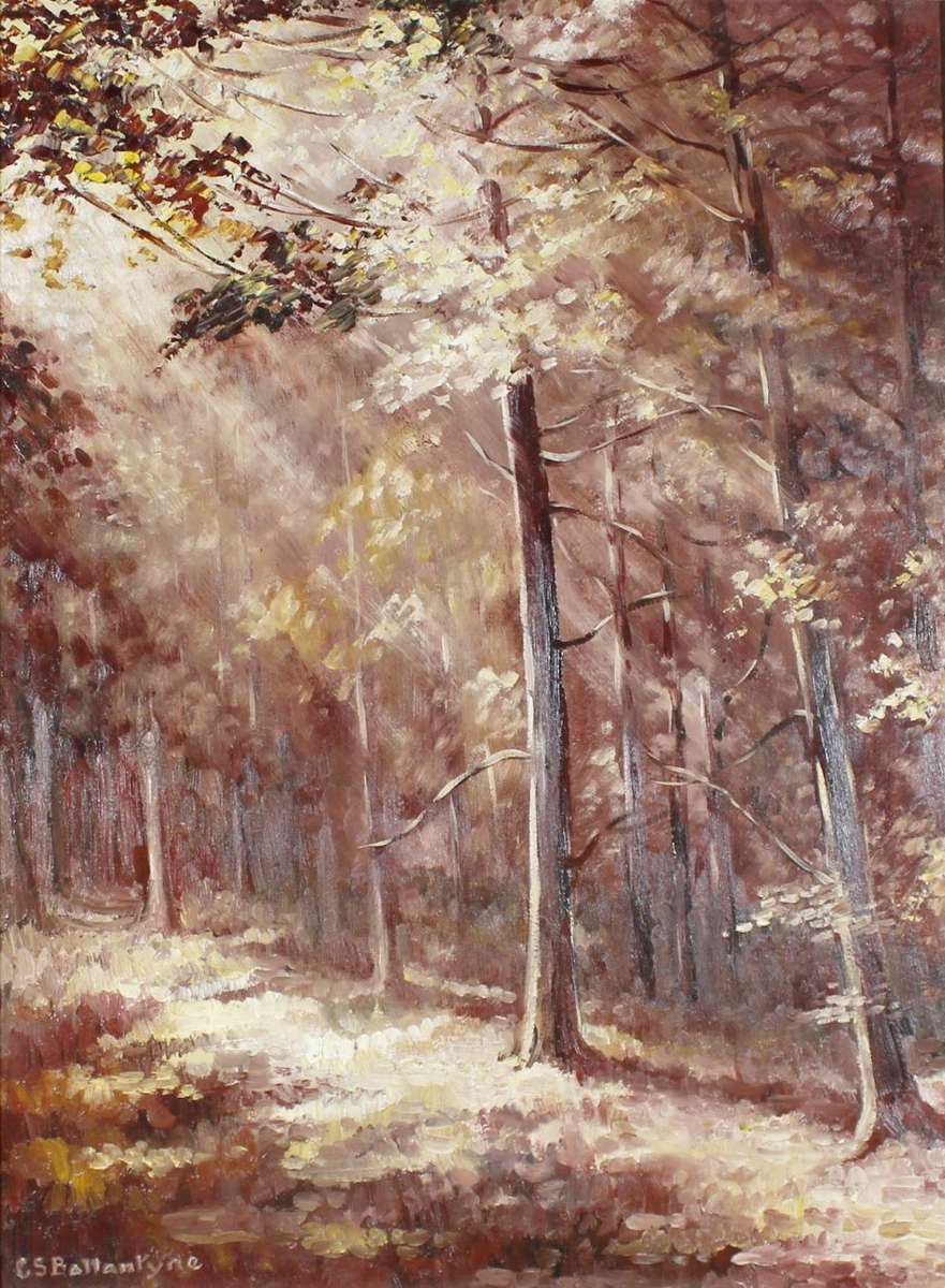 GS Ballantyne - Wood scene - A beautiful oil painting! Bid now!