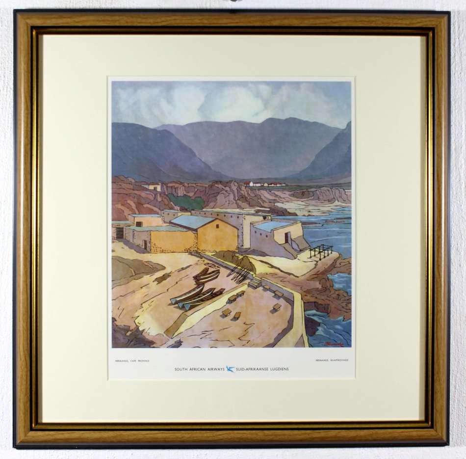 Pierneef - Station Panel - Hermanus, Cape Province - Iconic scene - A beautiful print!! Bid now!