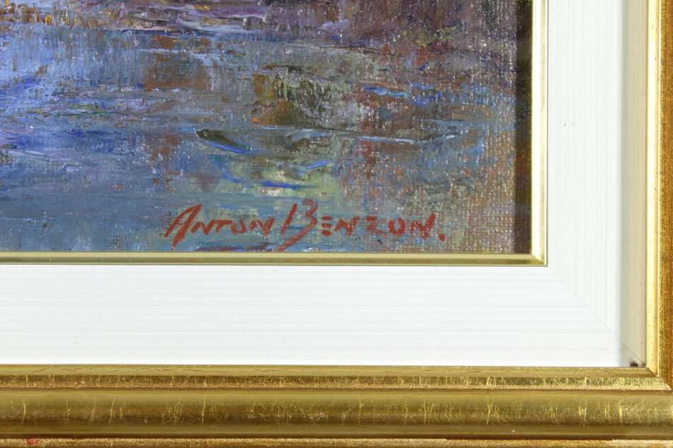 Anton Benzon - River in a landscape - Stunning!! - Investment art! - Bid now!! *Free courier