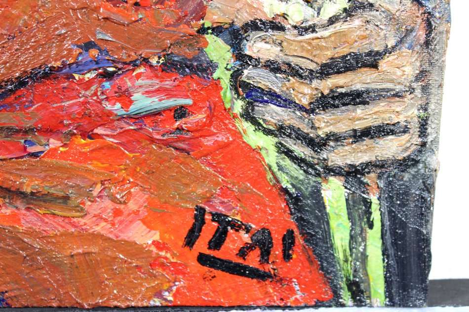 Itai Vangani - Lady with Arum Lillies - A beautiful treasure! - Vibrant and captivating! - Bid now!!