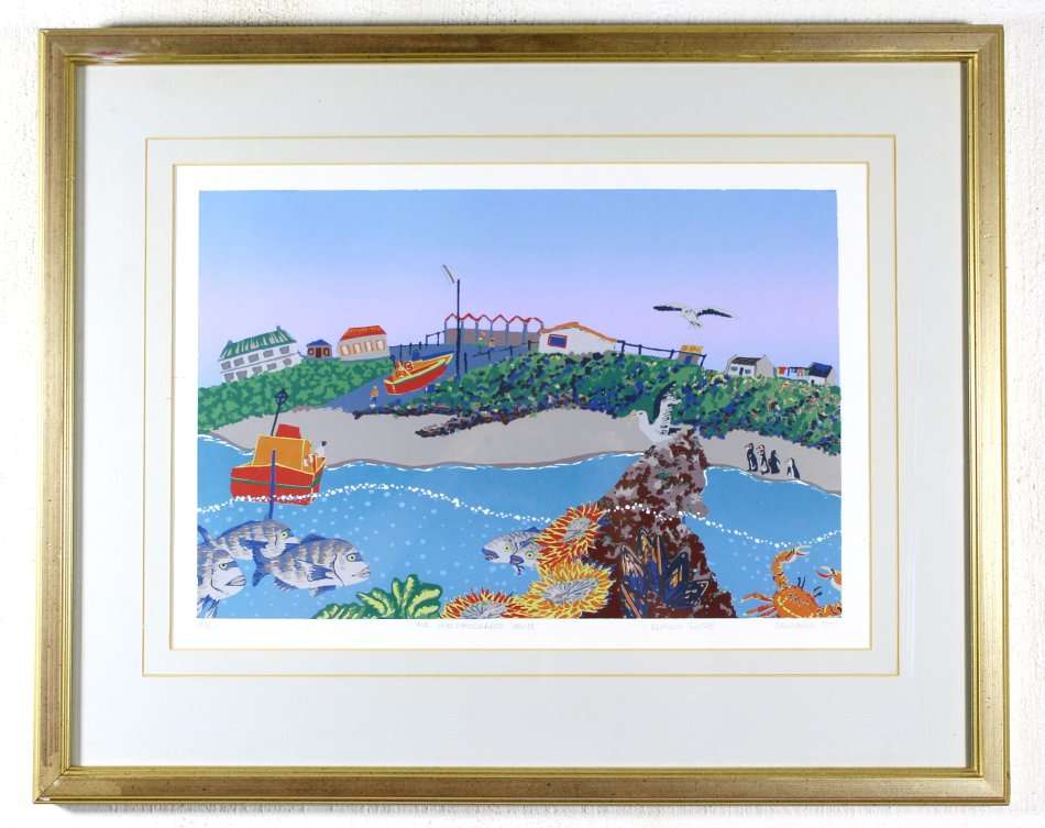 Elmien Kotze - Die Waenhuiskrans Hawe - A beautiful limited edition screen print!! Bid now!!