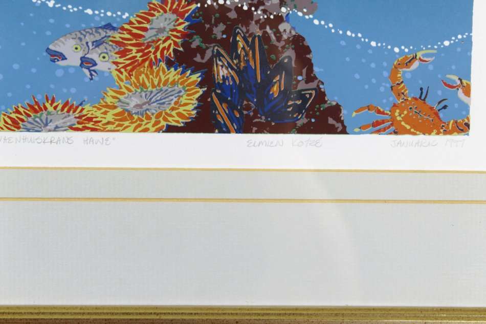 Elmien Kotze - Die Waenhuiskrans Hawe - A beautiful limited edition screen print!! Bid now!!