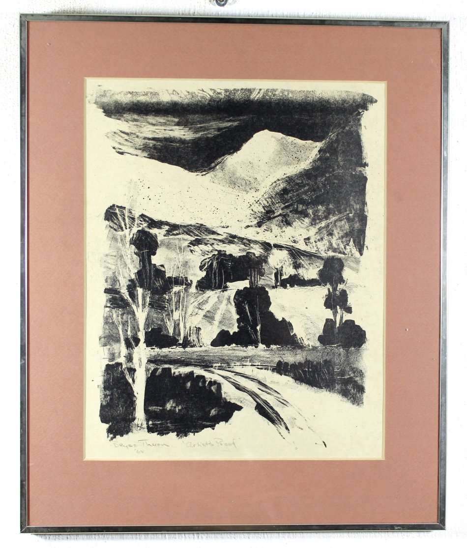Beyers Theron - Abstract landscape - A lovely etching!! Bid now!!