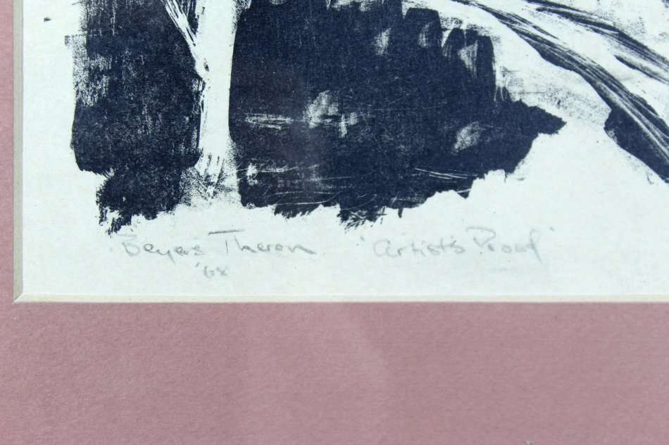 Beyers Theron - Abstract landscape - A lovely etching!! Bid now!!