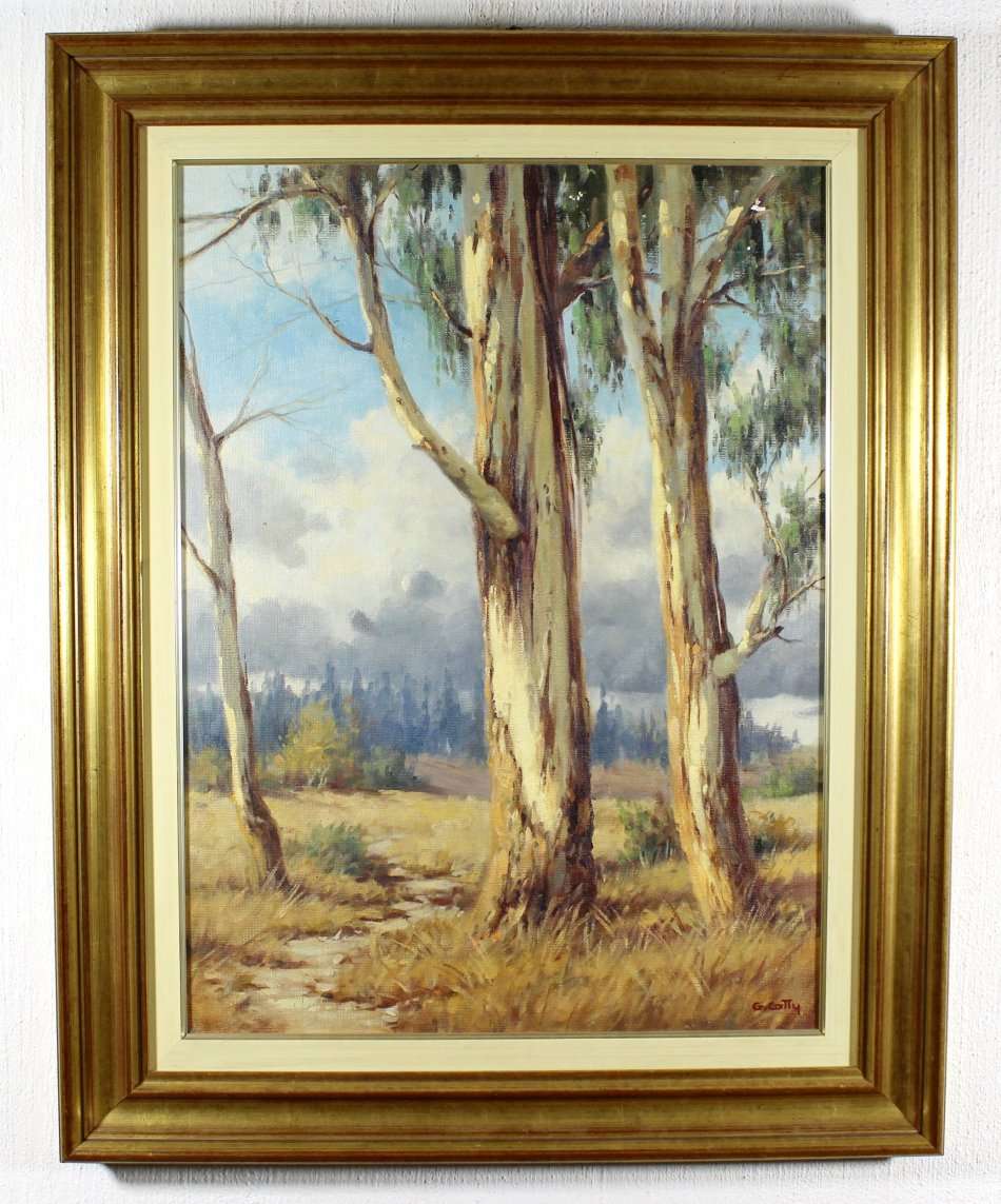 G Catty (Guiseppe Cataruzza) - Large trees in a landscape - Investment art at its finest!! Bid now!!