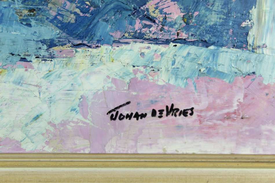 Johan de Vries - Abstract - A  lovely oil painting! Bid now!