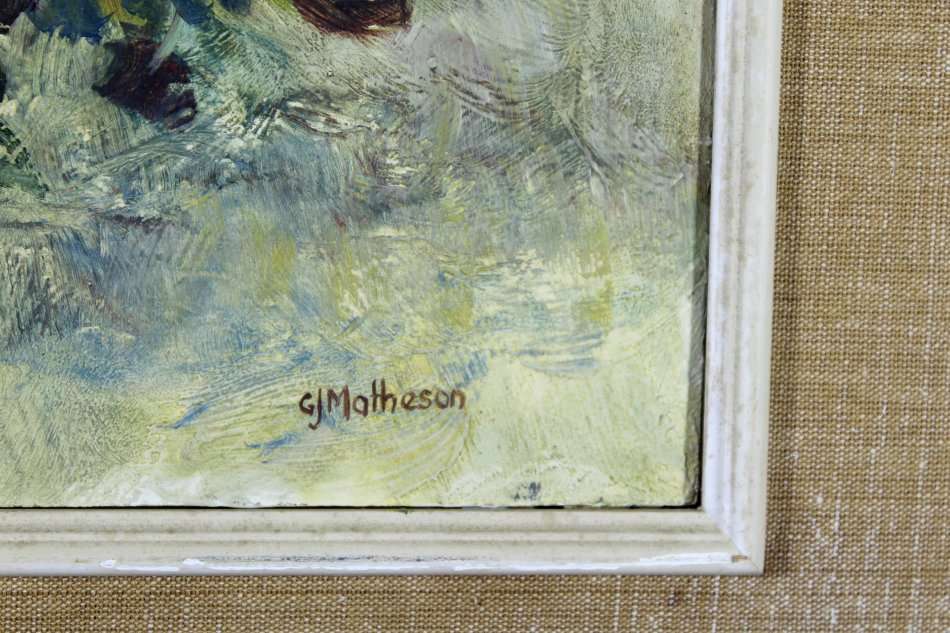 GJ Matheson - Still life flowers - A  lovely oil painting! Bid now!