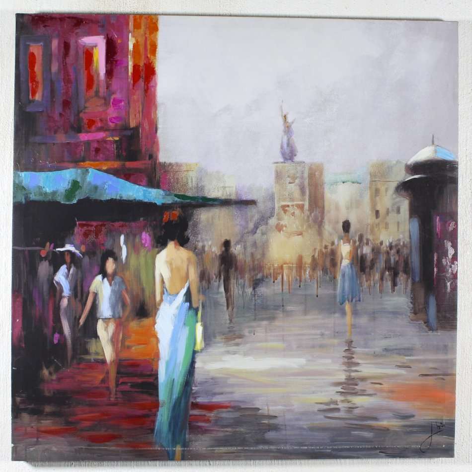 JAS - Lady in blue - A  lovely oil painting! Bid now!