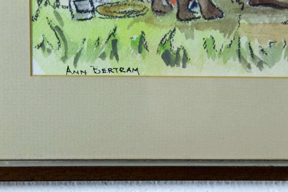 Anne Bertram - Collecting water - A  lovely watercolor! Bid now!