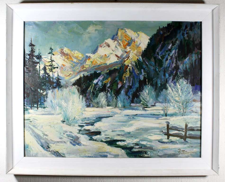 Peter Honsal  - Winter landscape - A beautiful painting - Bid now!!
