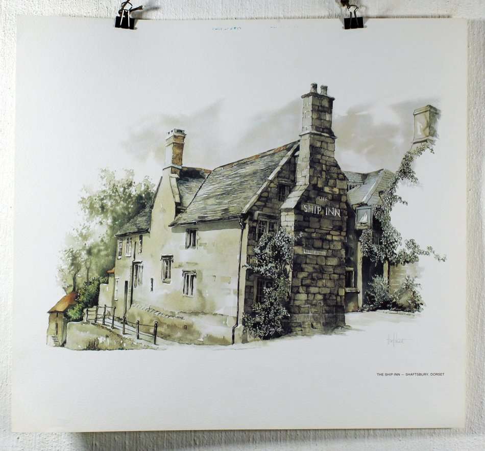 Ted Hoefsloot - The Ships Inn Shaftsbury Dorset - Print - Beautiful - Low price act now!