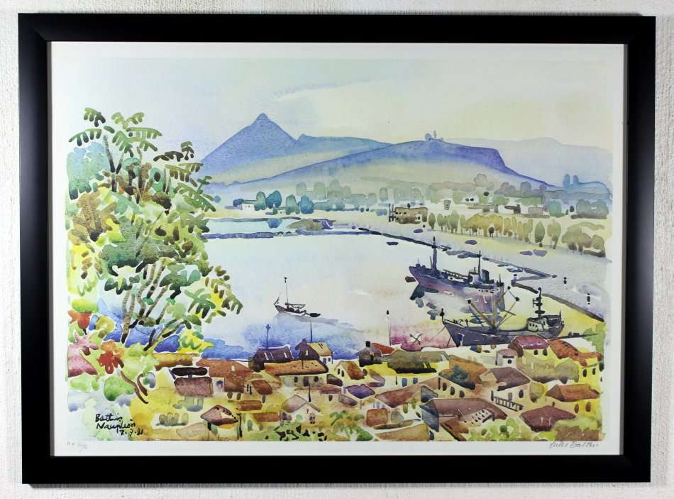 Walter Battiss - Nauplion - A stunning print! Signed by Giles Battis - Bid now!