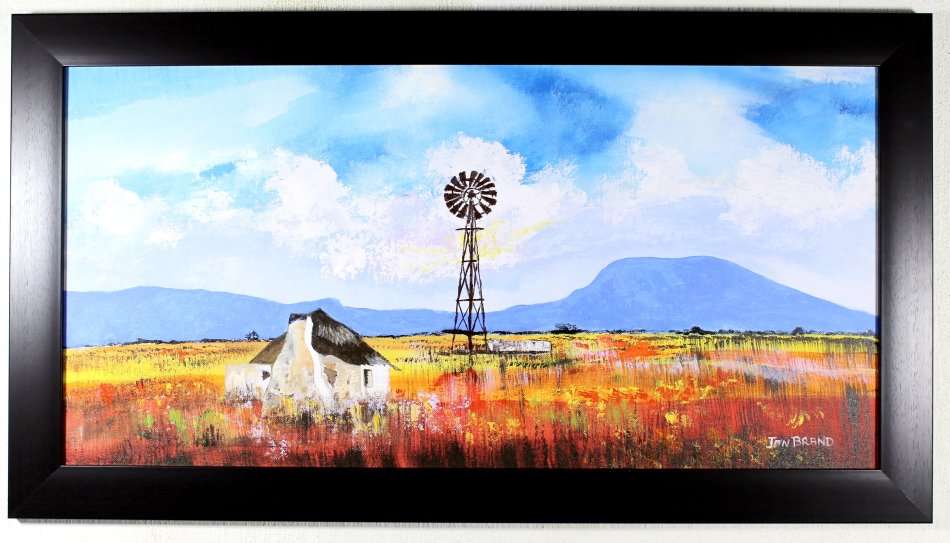 Jan Brand - Windmill in a landscape - Magnificent art!! - Bid now!