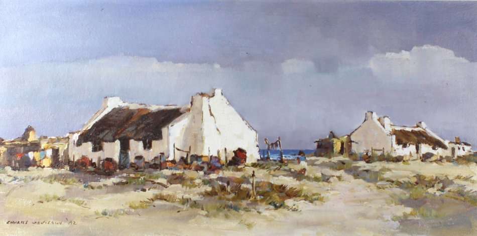 Charles van der Merwe - Fisherman's houses - Investment art! - Stunning! - Bid now!
