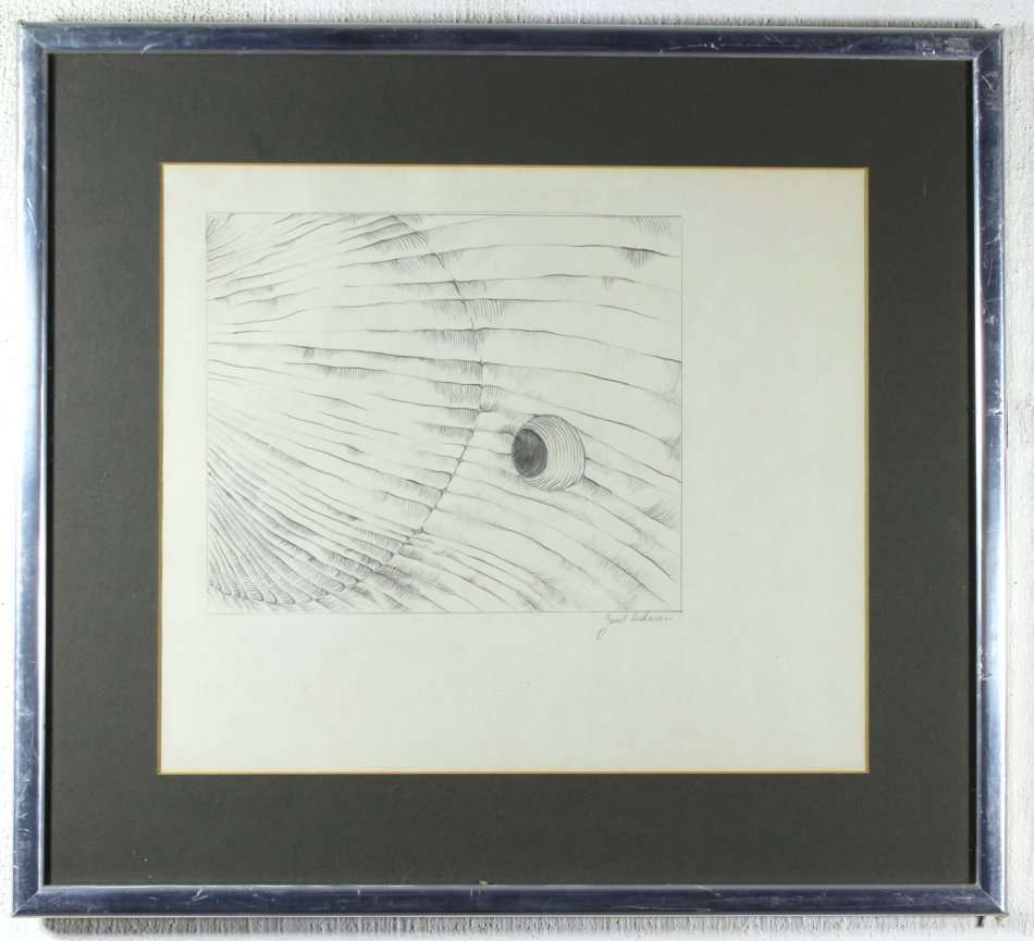 Janer Rudman - Pencil sketch - A lovely little abstract! - Bid now!
