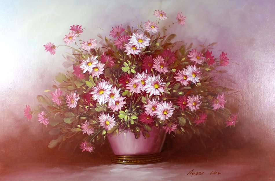 Robert Cox - Still life flower arrangement - Absolutely stunning!! 90cm x 60cm - Bid now!!