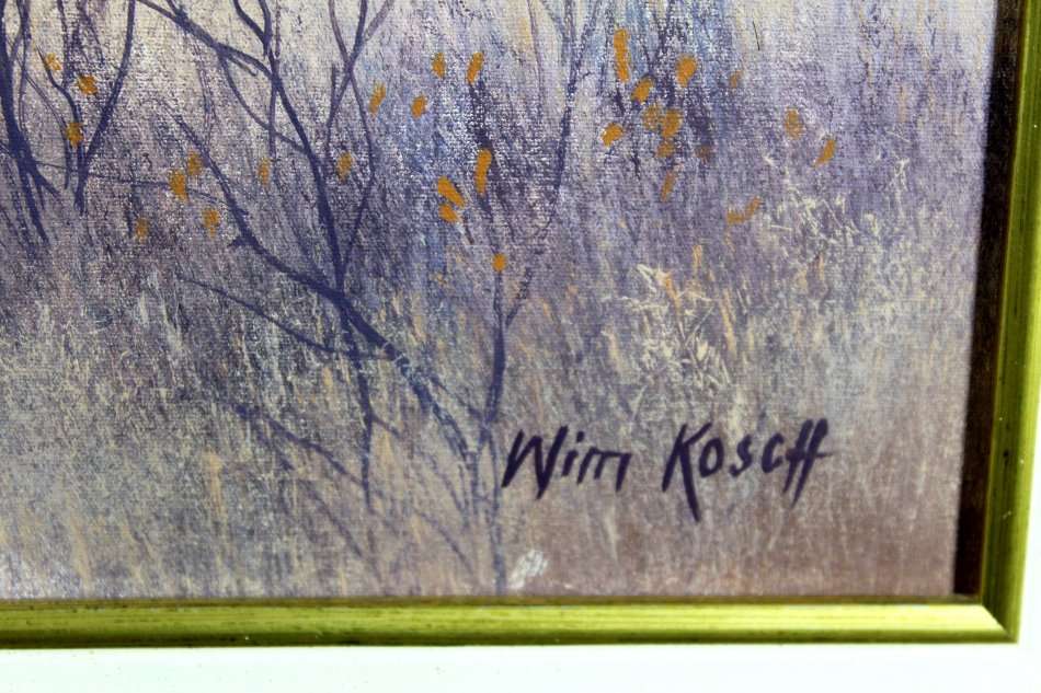 Wim Kosh - Savanah landscape at dusk - A beautiful painting! Bid now!