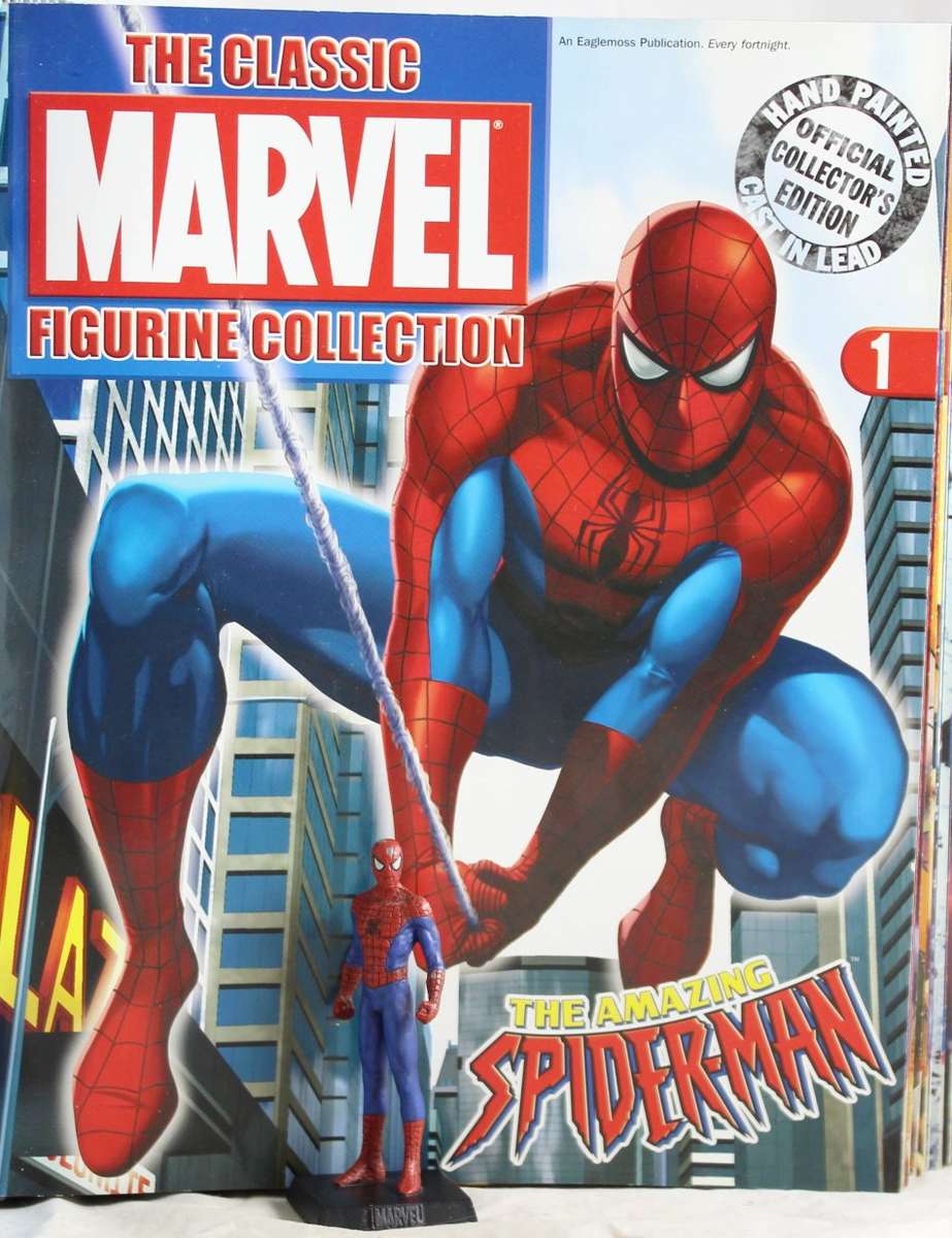Classic Marvel Collection - Lead, hand painted figurine with book - Spider-Man - #1 - Bid Now!