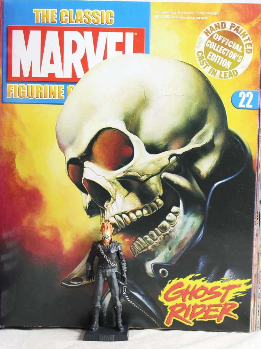 Classic Marvel Collection - Lead, hand painted figurine with book - Ghost Rider - #22 - Bid Now!